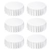 White Round Tablecloths 6 Pack, 120 Inches in Diameter, Stain- & Wrinkle- Resistant, Machine Washable Table Clothes