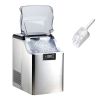 Countertop Ice Maker, 44 lbs per Day, Self-Cleaning Portable Machine with Scoop, 4 lbs Ice-Storage Basket