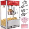 Popcorn Maker, 1615W Popcorn Popper Machine, 16 Oz Kettle Large Capacity Countertop Popcorn Maker with Tempered Glass