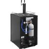 Beer Kegerator, Dual Tap Draft Beer Dispenser, Full Size Keg Refrigerator with CO2 Cylinder, Shelves, Drip Tray & Rail