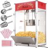 Popcorn Maker, 1615W Popcorn Popper Machine, 16 Oz Kettle Large Capacity Countertop Popcorn Maker with Tempered Glass