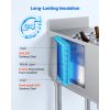 Commercial Ice Bin, 39.6 Qt Max Capacity, 12 x 24 x 33 Inch Stainless Steel Ice Chest with Sliding Lid, 24H Long-Lasting Insulation