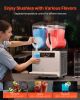 Commercial Slushy Machine, 12Lx2 Double Tank Frozen Drink Machine, 96 Cups Stainless Steel Margarita Smoothie Frozen Drink Maker