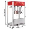 Popcorn Maker, 1615W Popcorn Popper Machine, 16 Oz Kettle Large Capacity Countertop Popcorn Maker with Tempered Glass