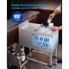 Commercial Ice Bin, 39.6 Qt Max Capacity, 12 x 24 x 33 Inch Stainless Steel Ice Chest with Sliding Lid, 24H Long-Lasting Insulation