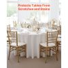 White Round Tablecloths 6 Pack, 120 Inches in Diameter, Stain- & Wrinkle- Resistant, Machine Washable Table Clothes